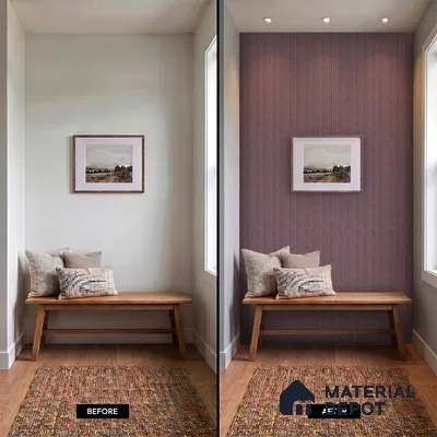 Dusty Pink Plain Colour Look PN 07012 8 ft x 6.1 inch Charcoal Panel - 7 mm | Suitable for Feature Wall, TV Unit & Living Room | Width is Subjected to 5% Variation