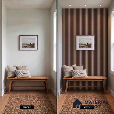 Wooden Look PN 07025 9.5 ft x 7.8 inch Charcoal Panel - 6 mm | Suitable for Feature Wall, TV Unit & Living Room | Width is Subjected to 5% Variation