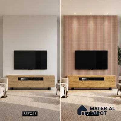 Apricot Metallic Look PN 07030 9.5 ft x 7.8 inch Charcoal Panel - 6 mm | Suitable for Feature Wall, TV Unit & Living Room | Width is Subjected to 5% Variation