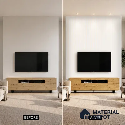 Dove Grey Plain Colour Look PN 07031 9.5 ft x 7.8 inch Charcoal Panel - 6 mm | Suitable for Feature Wall, TV Unit & Living Room | Width is Subjected to 5% Variation