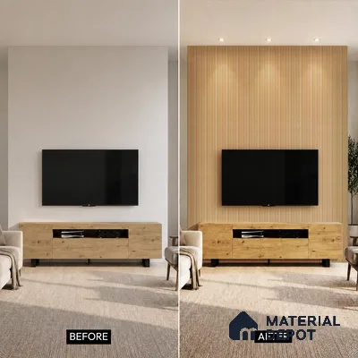 Oak Brown Metallic Look PN 07032 9.5 ft x 7.8 inch Charcoal Panel - 6 mm | Suitable for Feature Wall, TV Unit & Living Room | Width is Subjected to 5% Variation