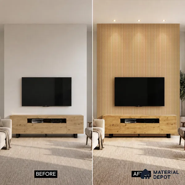 Oak Brown Metallic Look PN 07032 9.5 ft x 7.8 inch Charcoal Panel - 6 mm | Suitable for Feature Wall, TV Unit & Living Room | Width is Subjected to 5% Variation