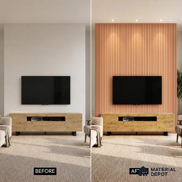 Wooden Look PN 07041 9.5 ft x 7.8 inch Charcoal Panel - 6 mm | Suitable for Feature Wall, TV Unit & Living Room | Width is Subjected to 5% Variation