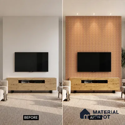 Wooden Look PN 07043 9.5 ft x 7.8 inch Charcoal Panel - 6 mm | Suitable for Feature Wall, TV Unit & Living Room | Width is Subjected to 5% Variation