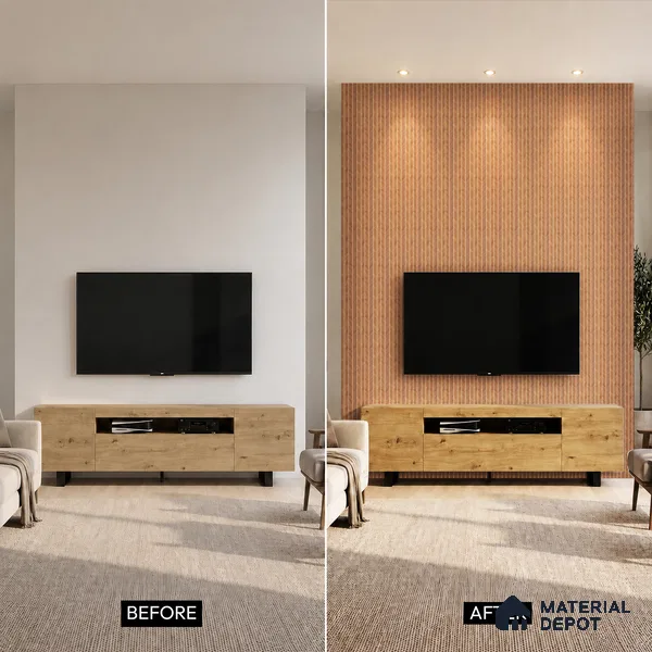 Wooden Look PN 07043 9.5 ft x 7.8 inch Charcoal Panel - 6 mm | Suitable for Feature Wall, TV Unit & Living Room | Width is Subjected to 5% Variation