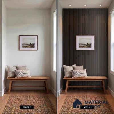 Wenge Brown Patterned Look PN 07044 9.5 ft x 7.8 inch Charcoal Panel - 6 mm | Suitable for Feature Wall, TV Unit & Living Room | Width is Subjected to 5% Variation