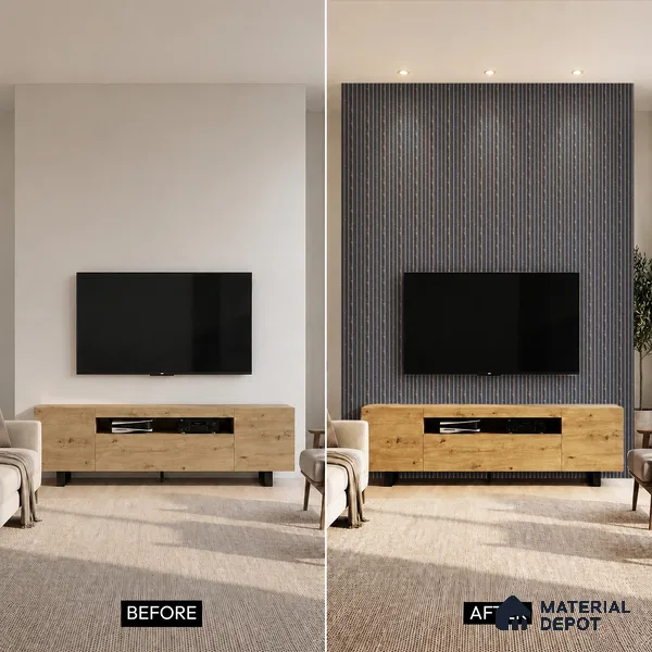 Graphite Grey Marble Look PN 07046 9.5 ft x 7.8 inch Charcoal Panel - 6 mm | Suitable for Feature Wall, TV Unit & Living Room | Width is Subjected to 5% Variation