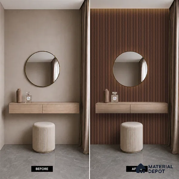 Wooden Look PN 07052 9.5 ft x 4.9 inch Charcoal Panel - 8 mm | Suitable for Feature Wall, TV Unit & Living Room | Width is Subjected to 5% Variation