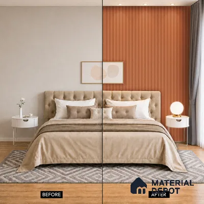 Wooden Look PN 07058 9.5 ft x 4.6 inch Charcoal Panel - 8 mm | Suitable for Feature Wall, TV Unit & Living Room | Width is Subjected to 5% Variation