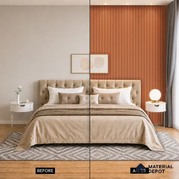 Wooden Look PN 07058 9.5 ft x 4.6 inch Charcoal Panel - 8 mm | Suitable for Feature Wall, TV Unit & Living Room | Width is Subjected to 5% Variation