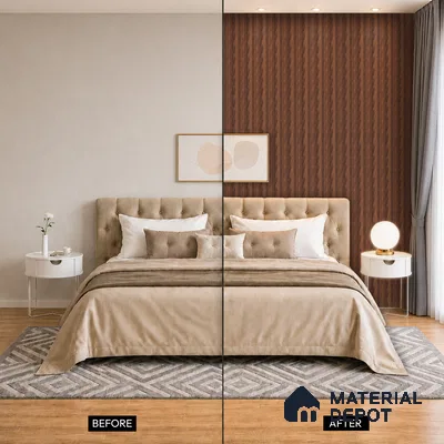 Wooden Look PN 07059 9.5 ft x 4.6 inch Charcoal Panel - 8 mm | Suitable for Feature Wall, TV Unit & Living Room | Width is Subjected to 5% Variation