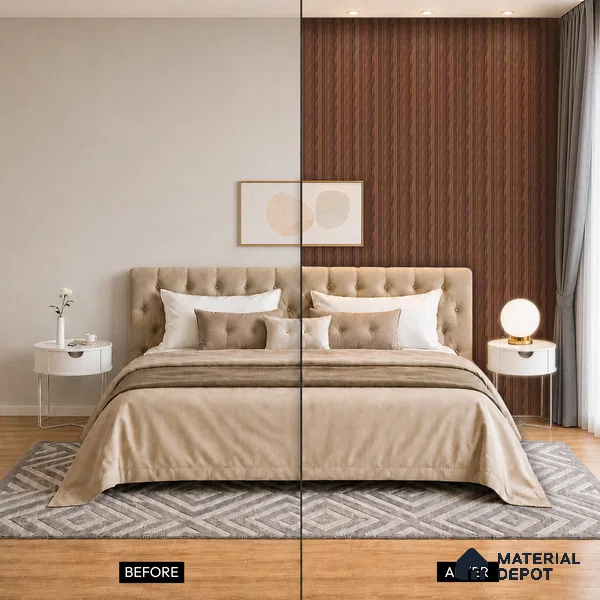 Wooden Look PN 07059 9.5 ft x 4.6 inch Charcoal Panel - 8 mm | Suitable for Feature Wall, TV Unit & Living Room | Width is Subjected to 5% Variation