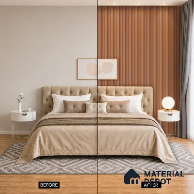 Wooden Look PN 07062 9.5 ft x 4.6 inch Charcoal Panel - 8 mm | Suitable for Feature Wall, TV Unit & Living Room | Width is Subjected to 5% Variation