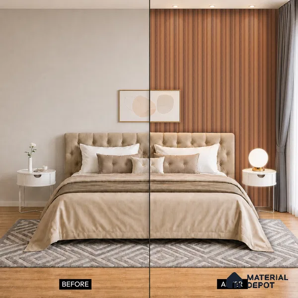 Wooden Look PN 07062 9.5 ft x 4.6 inch Charcoal Panel - 8 mm | Suitable for Feature Wall, TV Unit & Living Room | Width is Subjected to 5% Variation