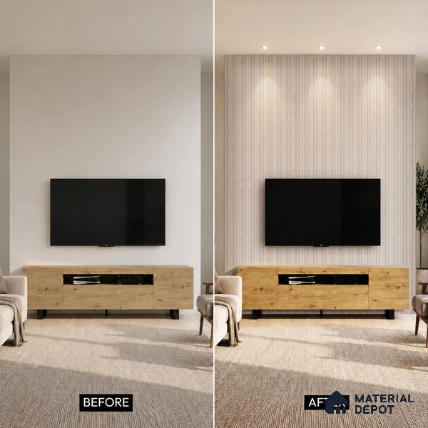 Cloud Grey Stone Look PN 07121 9.5 ft x 6 inch Charcoal Panel - 6 mm | Suitable for Feature Wall, TV Unit & Living Room | Width is Subjected to 5% Variation