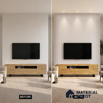 Mist Grey Stone Look PN 07124 9.5 ft x 6 inch Charcoal Panel - 6 mm | Suitable for Feature Wall, TV Unit & Living Room | Width is Subjected to 5% Variation