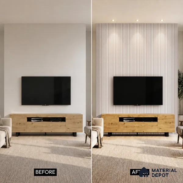 Mist Grey Stone Look PN 07124 9.5 ft x 6 inch Charcoal Panel - 6 mm | Suitable for Feature Wall, TV Unit & Living Room | Width is Subjected to 5% Variation