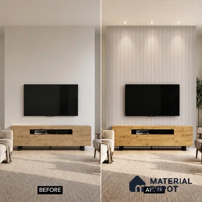 Cloud Grey Stone Look PN 07126 9.5 ft x 6 inch Charcoal Panel - 6 mm | Suitable for Feature Wall, TV Unit & Living Room | Width is Subjected to 5% Variation