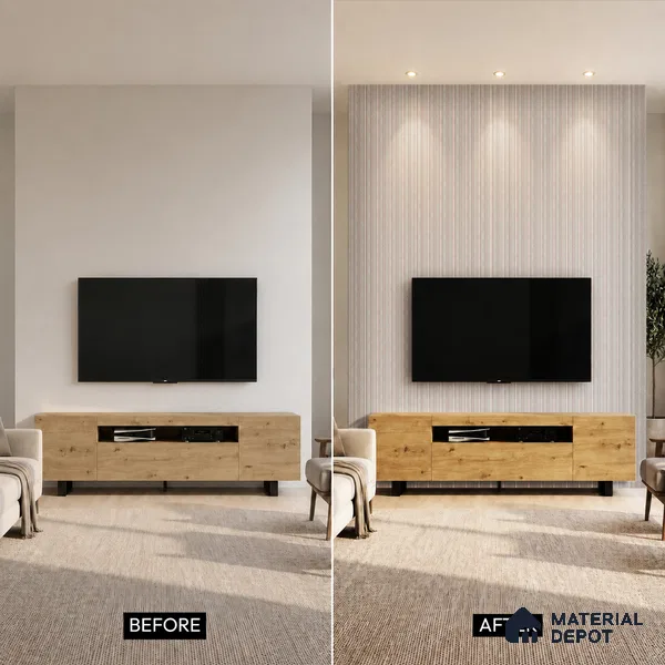 Cloud Grey Stone Look PN 07126 9.5 ft x 6 inch Charcoal Panel - 6 mm | Suitable for Feature Wall, TV Unit & Living Room | Width is Subjected to 5% Variation