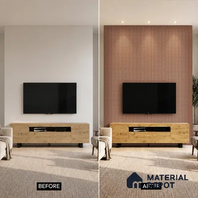 Wooden Look PN 07133 9.5 ft x 6 inch Charcoal Panel - 6 mm | Suitable for Feature Wall, TV Unit & Living Room | Width is Subjected to 5% Variation