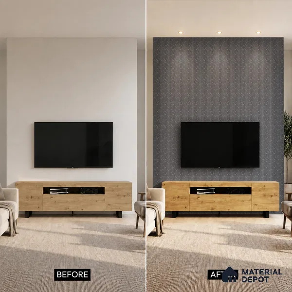 Dark Grey Marble Look PN 07136 9.5 ft x 6 inch Charcoal Panel - 6 mm | Suitable for Feature Wall, TV Unit & Living Room | Width is Subjected to 5% Variation
