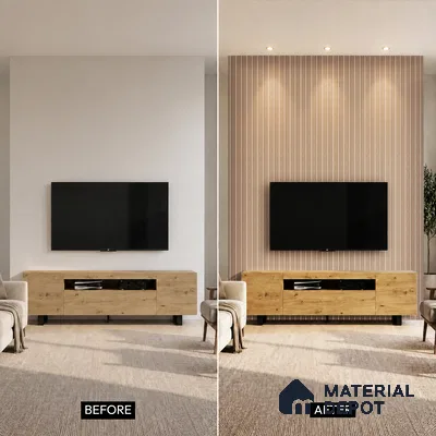 Wooden Look PN 07142 9.5 ft x 6 inch Charcoal Panel - 6 mm | Suitable for Feature Wall, TV Unit & Living Room | Width is Subjected to 5% Variation