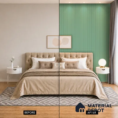 Smoke Grey Plain Colour Look PN 07159 9.5 ft x 4.7 inch Charcoal Panel - 11 mm | Suitable for Feature Wall, TV Unit & Living Room | Width is Subjected to 5% Variation