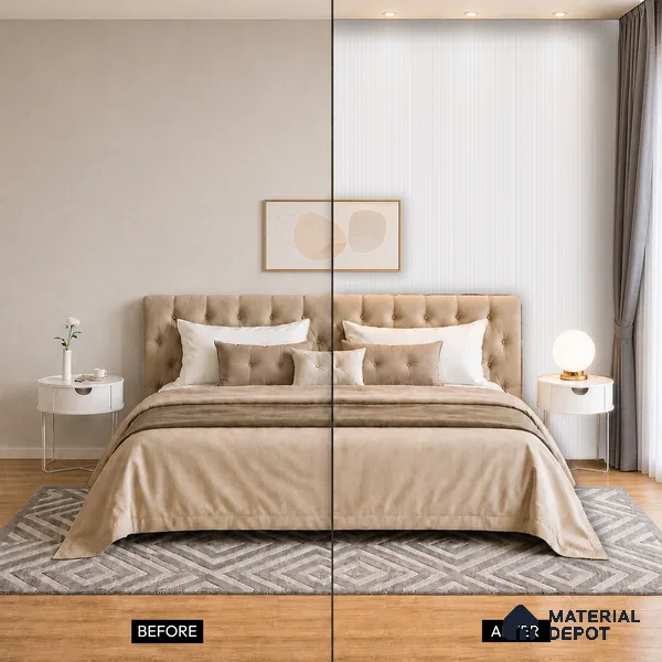 Dove Grey Plain Colour Look PN 07162 9.5 ft x 4.7 inch Charcoal Panel - 11 mm | Suitable for Feature Wall, TV Unit & Living Room | Width is Subjected to 5% Variation