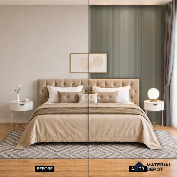 Cappucino Brown Plain Colour Look PN 07163 9.5 ft x 4.7 inch Charcoal Panel - 11 mm | Suitable for Feature Wall, TV Unit & Living Room | Width is Subjected to 5% Variation