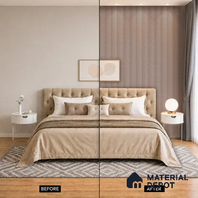 Wooden Look PN 07166 9.5 ft x 4.7 inch Charcoal Panel - 11 mm | Suitable for Feature Wall, TV Unit & Living Room | Width is Subjected to 5% Variation