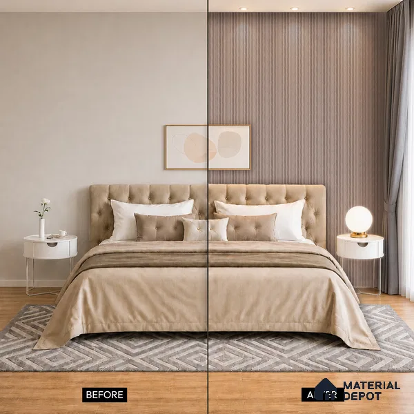 Wooden Look PN 07166 9.5 ft x 4.7 inch Charcoal Panel - 11 mm | Suitable for Feature Wall, TV Unit & Living Room | Width is Subjected to 5% Variation
