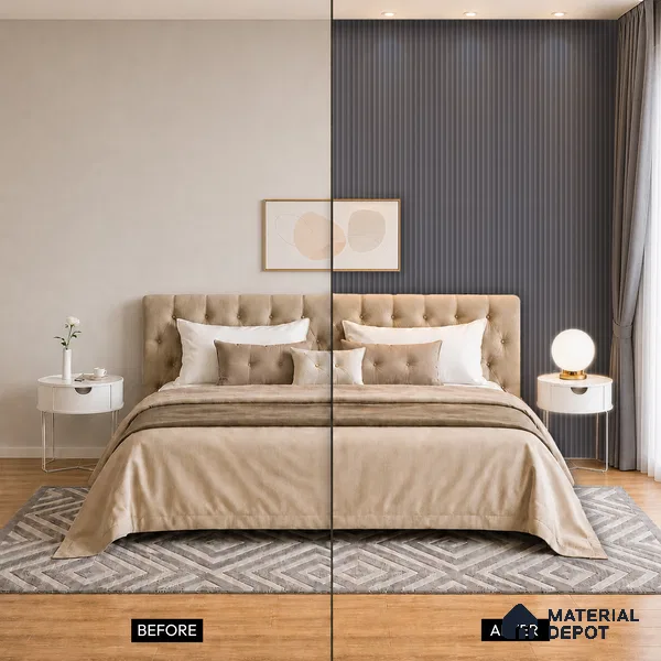 Graphite Grey Plain Colour Look PN 07170 9.5 ft x 4.7 inch Charcoal Panel - 11 mm | Suitable for Feature Wall, TV Unit & Living Room | Width is Subjected to 5% Variation