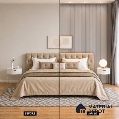 Wooden Look PN 07171 9.5 ft x 4.7 inch Charcoal Panel - 11 mm | Suitable for Feature Wall, TV Unit & Living Room | Width is Subjected to 5% Variation