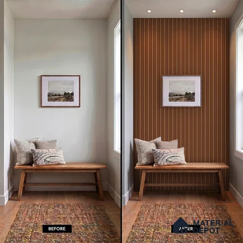 Wooden Look PN 07448 8 ft x 4.8 inch PVC Panel - 10 mm | Suitable for Living Room, Bedroom & Office | Width is Subjected to 5% Variation