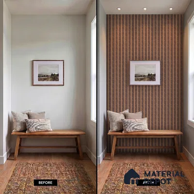 Wooden Look PN 07464 8 ft x 4.8 inch PVC Panel - 10 mm | Suitable for Living Room, Bedroom & Office | Width is Subjected to 5% Variation