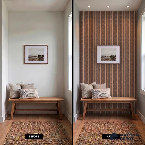 Wooden Look PN 07464 8 ft x 4.8 inch PVC Panel - 10 mm | Suitable for Living Room, Bedroom & Office | Width is Subjected to 5% Variation