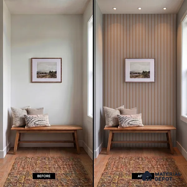 Warm Beige Plain Colour Look PN 07465 8 ft x 4.8 inch PVC Panel - 10 mm | Suitable for Living Room, Bedroom & Office | Width is Subjected to 5% Variation