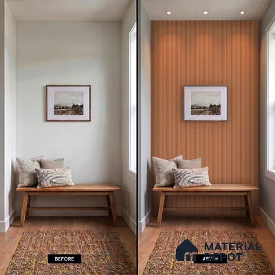 Wooden Look PN 07688 9.1 ft x 4.9 inch Charcoal Panel - 12 mm | Suitable for Living Room, Bedroom & TV Cabinet | Width is Subjected to 5% Variation