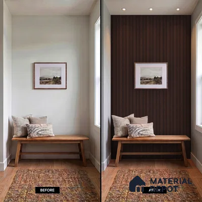 Wooden Look PN 07692 9.1 ft x 4.9 inch Charcoal Panel - 12 mm | Suitable for Living Room, Bedroom & TV Cabinet | Width is Subjected to 5% Variation