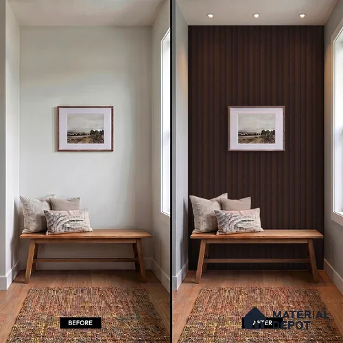 Wooden Look PN 07692 9.1 ft x 4.9 inch Charcoal Panel - 12 mm | Suitable for Living Room, Bedroom & TV Cabinet | Width is Subjected to 5% Variation