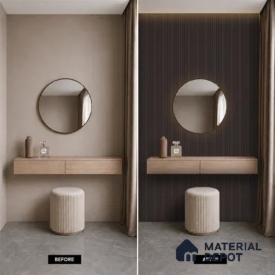 Wooden Look PN 07708 9.1 ft x 4.9 inch Charcoal Panel - 12 mm | Suitable for Living Room, Bedroom & TV Cabinet | Width is Subjected to 5% Variation