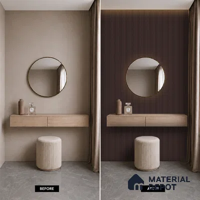 Wooden Look PN 07713 9.1 ft x 4.9 inch Charcoal Panel - 12 mm | Suitable for Living Room, Bedroom & TV Cabinet | Width is Subjected to 5% Variation