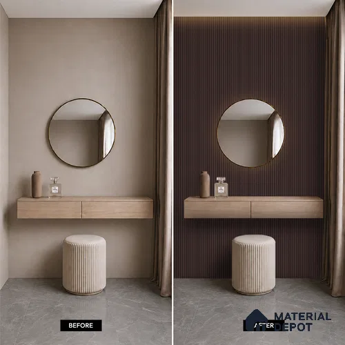 Wooden Look PN 07713 9.1 ft x 4.9 inch Charcoal Panel - 12 mm | Suitable for Living Room, Bedroom & TV Cabinet | Width is Subjected to 5% Variation