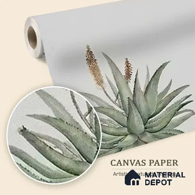 H901712 A Story by the Garden Wallpaper,Customised Sukoon Series Canvas Nature Design (Customised Size Wallpaper)