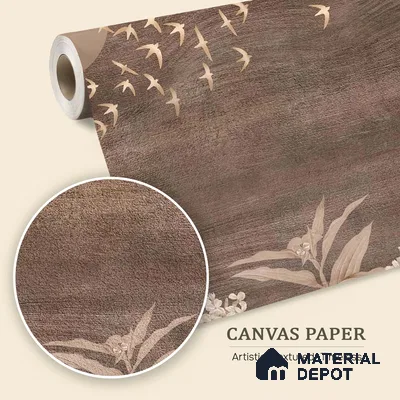 Arzoo, Abstract Theme Room Wallpaper, Customised Sukoon Series Canvas Abstract Design (Customised Size Wallpaper)