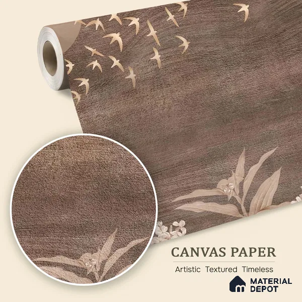 Arzoo, Abstract Theme Room Wallpaper, Customised Sukoon Series Canvas Abstract Design (Customised Size Wallpaper)