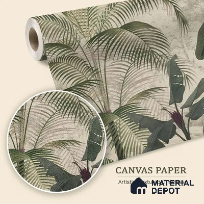 Coastal Life, Tropical Theme Wallpaper, Customised Sukoon Series Canvas Tropical Design (Customised Size Wallpaper)