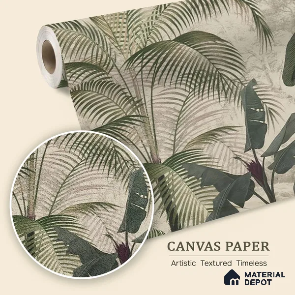 Coastal Life, Tropical Theme Wallpaper, Customised Sukoon Series Canvas Tropical Design (Customised Size Wallpaper)