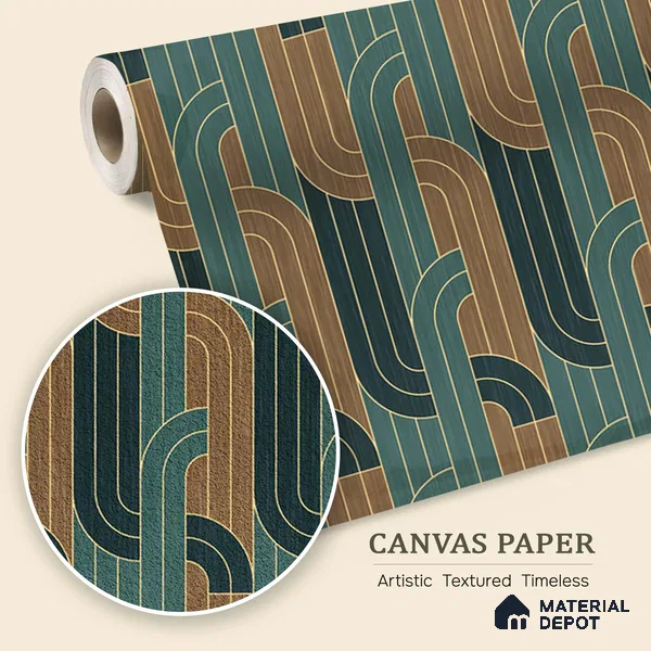 Deep Harmony, Abstract Wall Wallpaper, Customised Sukoon Series Canvas Florals Design (Customised Size Wallpaper)