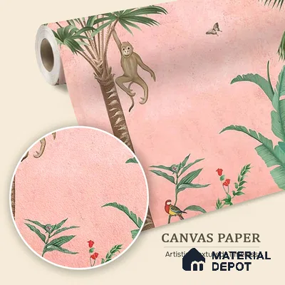 Fascinating Enchantment, Luxury Wallpaper for Rooms, Customised Sukoon Series Canvas Patterned Design (Customised Size Wallpaper)